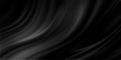 Black luxury fabric background with copy space
