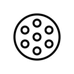 surgery light lamp icon design. line art medical healthcare vector illustration