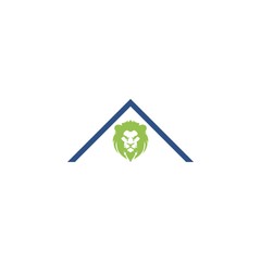 Lion Roof Logo Icon Design