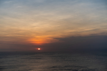 sunset over the sea