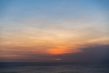 sunset over the sea
