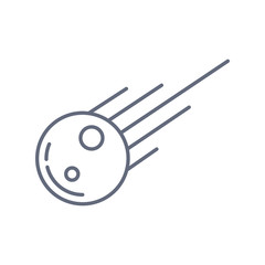 outline meteorites vector icon. isolated black simple line element illustration from astronomy concept. editable vector stroke meteorites icon on white background