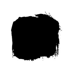 Brush stroke isolated white background. Black smudge paint brush. Grunge texture stroke line. Art ink dirty design. Border artistic shape, paintbrush element. Brushstroke graphic. Vector illustration