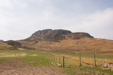 Fototapeta na wymiar Panorama Landscape near Kinloch Laggan Highlands Scotland