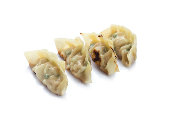fried dumplings or gyoza isolated on white background - 267208139