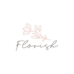 beautiful flower vector logo design