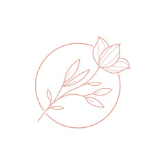 beautiful flower vector logo design
