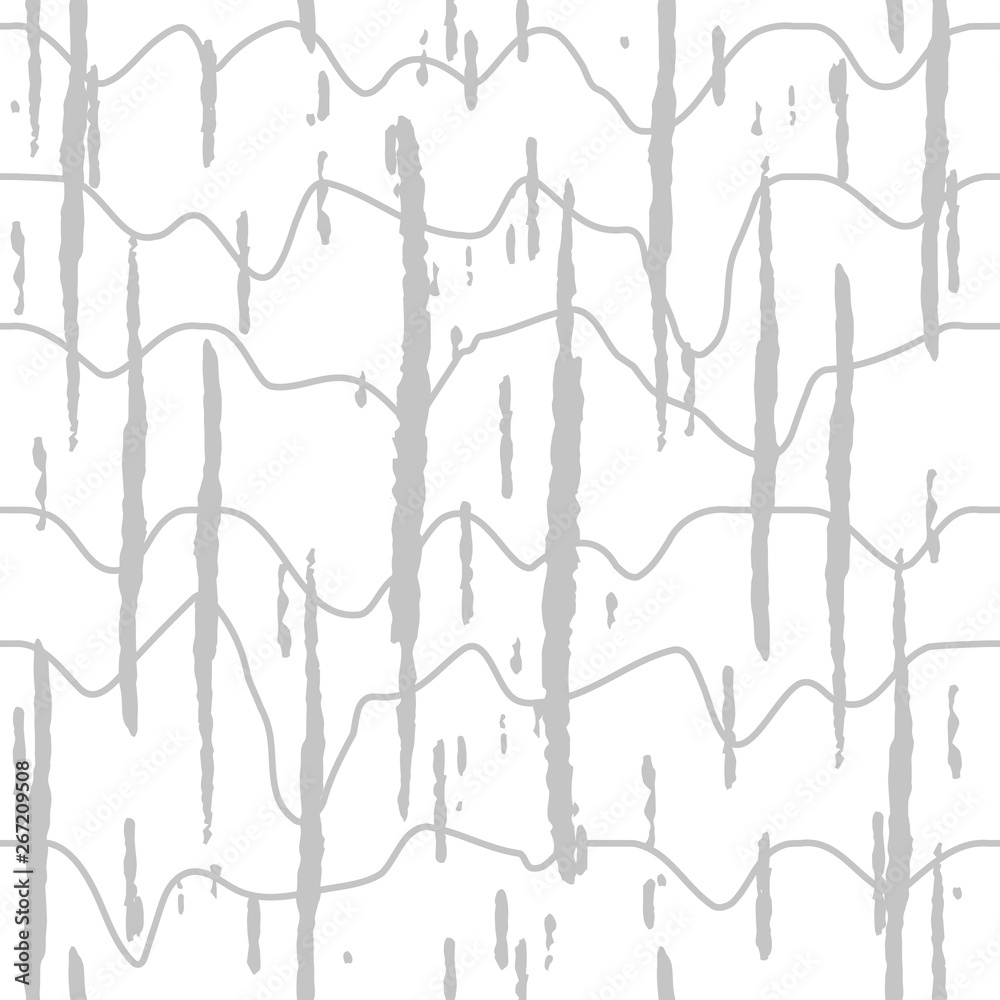Poster abstract wavy line pattern, seamless vector geometric background.