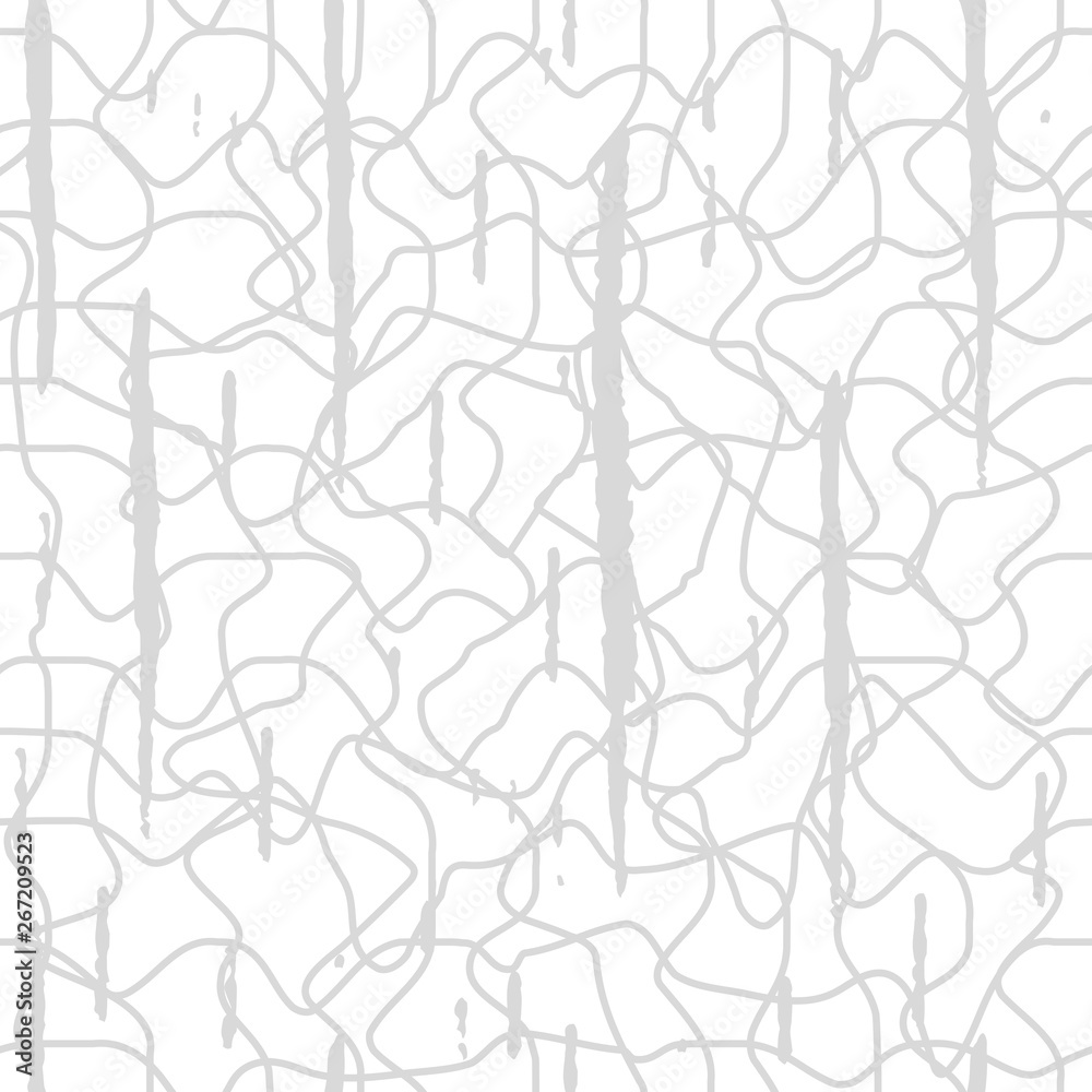 Poster Abstract wavy line pattern, seamless vector geometric background.