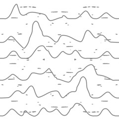 Abstract wavy line pattern, seamless vector geometric background.