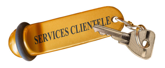Services clientèle, porte-clefs hôtel 