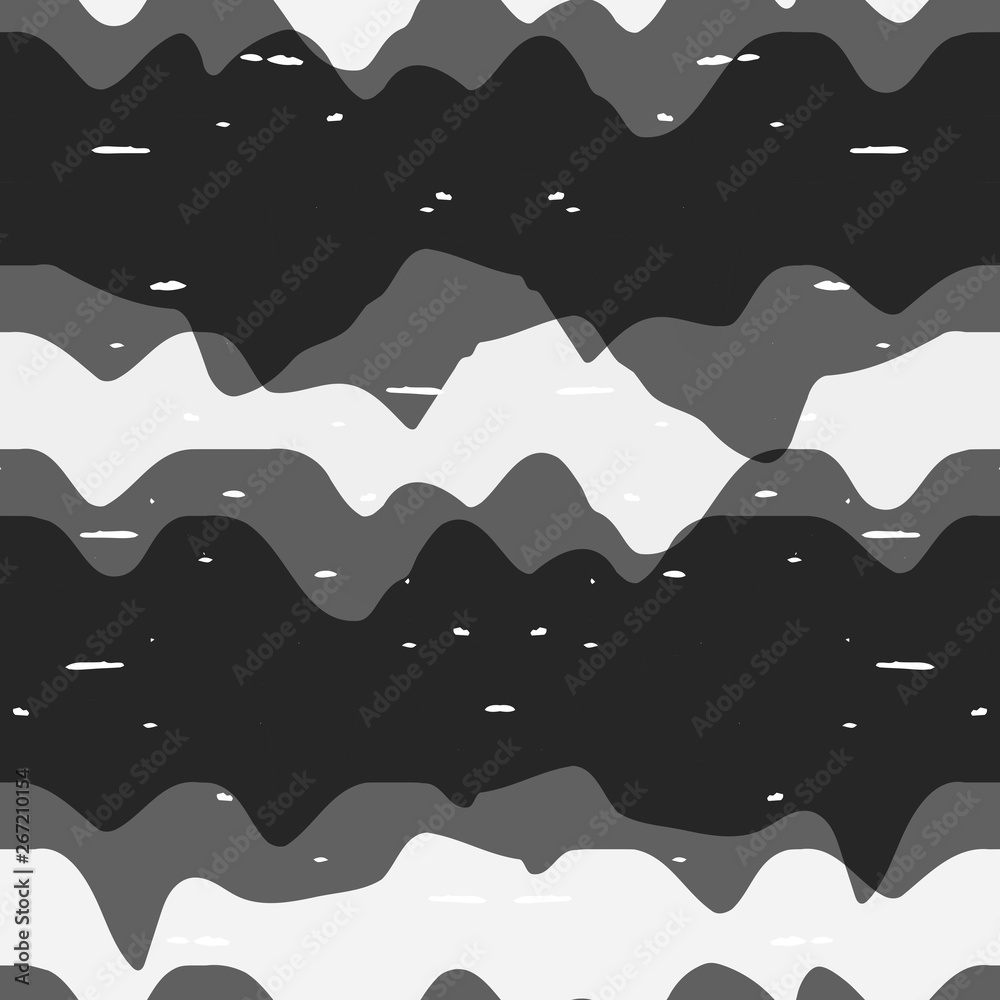 Poster abstract wavy line pattern, seamless vector geometric background.