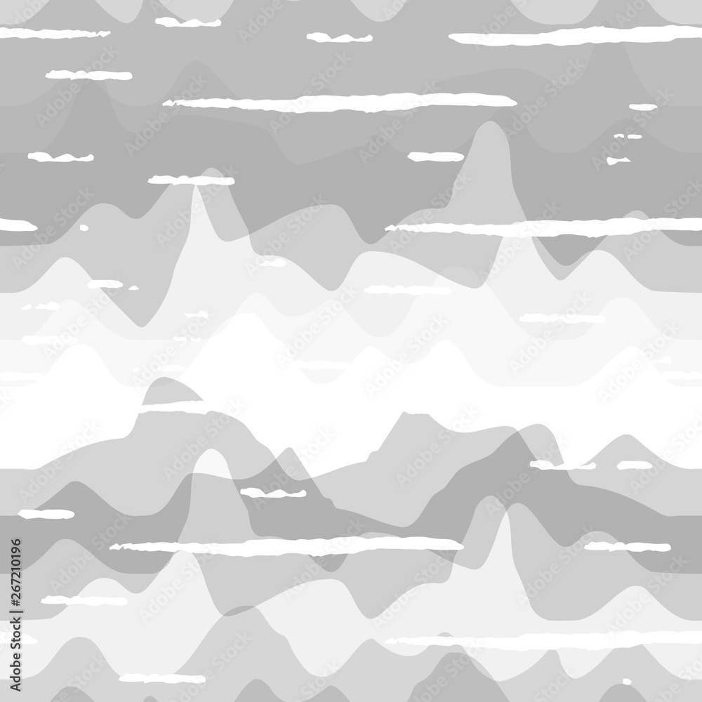 Poster abstract wavy line pattern, seamless vector geometric background.