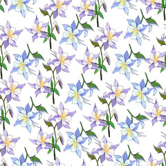 Light floral spring background. Seamless cute spring or summer floral pattern for fabrics and tiles.