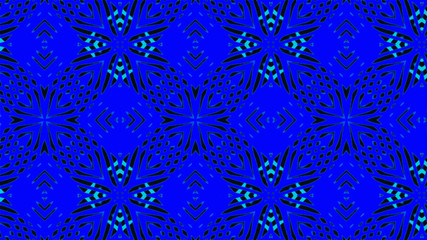 Ornate geometric pattern and artfully abstract multicolored background