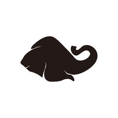 silhouette elephant logo design