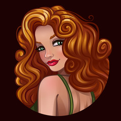 Portrait of beautiful redhead girl