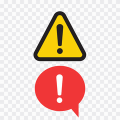 Exclamation danger sign . The attention icon. Danger symbol. Alert icon