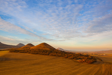 Sunrise in Central Bohemian Highlands, Czech Republic.