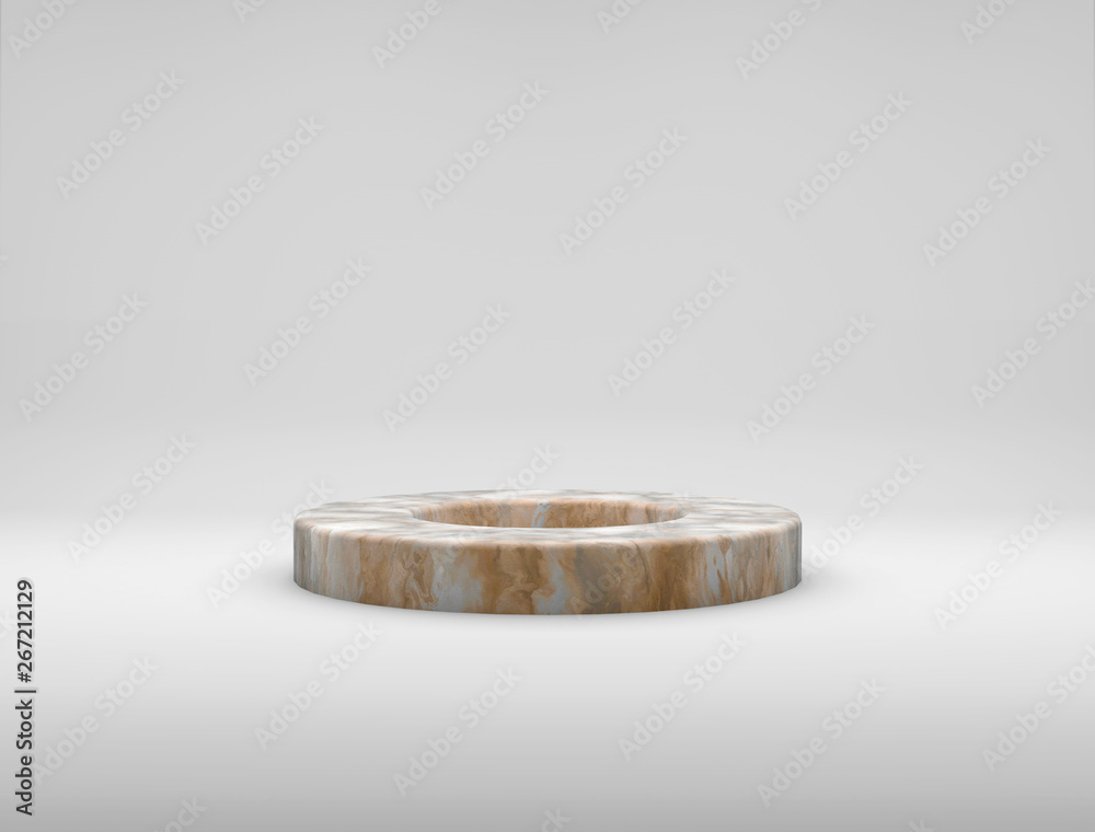 Poster minimalistic showcase with empty space. design for product presentation in trendy, modern style. 3d 
