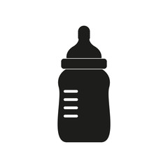 Baby bottle icon. Simple flat vector illustration