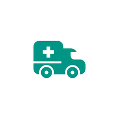 ambulance truck emergency car icon design. medical vehicle vector illustration