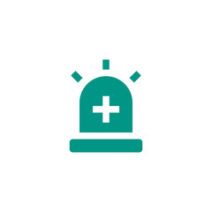 hospital alarm patient room alert notification for doctor and nurse icon design. medical healthcare vector illustration