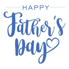 Happy Father's Day lettering on white background.