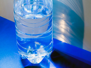 Fresh drinking water. Clean drinking water. Clear plastic water bottle.