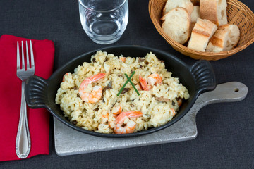 risotto crevette champignon 