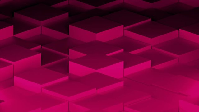 Many abstract isometric cubes, modern computer generated 3D rendering background