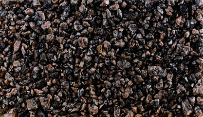 texture of black stone (minerals) crumb