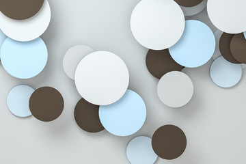 3d rendering, circle frame card template