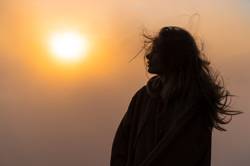 silhouette of woman