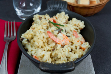 risotto crevette champignon 
