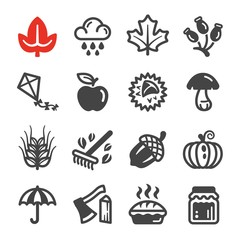 autumn icon set