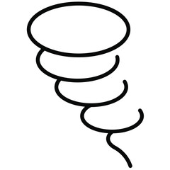 Nice Outline Tornado vector icon