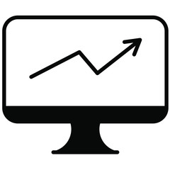 Nice Glyph Monitoring vector icon
