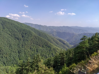 Fototapeta na wymiar Mountain view at Shimla, Himachal Pradesh, India.