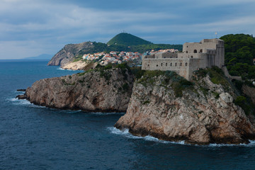 Fototapeta na wymiar Fortaleza de Bokar, Casco antiguo de Dubrovnik, Ciudad de Dubrovnik, Croacia, Mar Adriático, Mar Mediterráneo