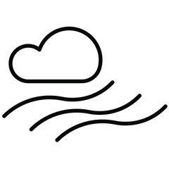 Nice Outline Wind vector icon