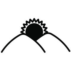 Nice Glyph Dawn vector icon