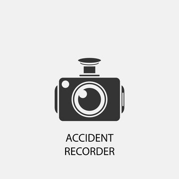 Accident recorder vector icon