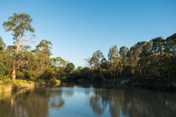 Eastern shore of Ringwood Lake in the outer eastern suburb of Ringwood.