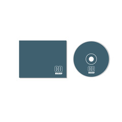 CD, DVD, disk with packing vector mockup. 
