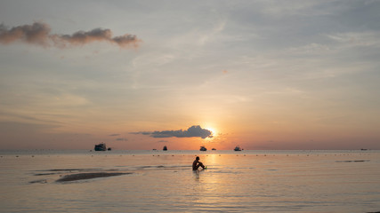 Fototapeta premium Sonnenuntergang Koh Tao Thailand