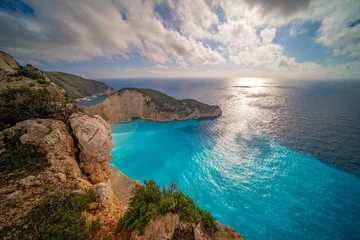 Cercles muraux Plage de Navagio, Zakynthos, Grèce Stunning view of the cliffs in Shipwreck Cove