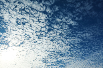 View of beautiful blue sky with white clouds