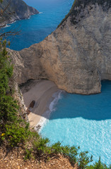 Naklejka premium Stunning view of the cliffs in Shipwreck Cove