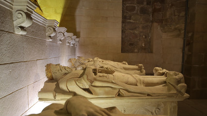 Fototapeta na wymiar Tumbas de los reyes, Monasterio de Santa María La Real, Nájera, La Rioja.